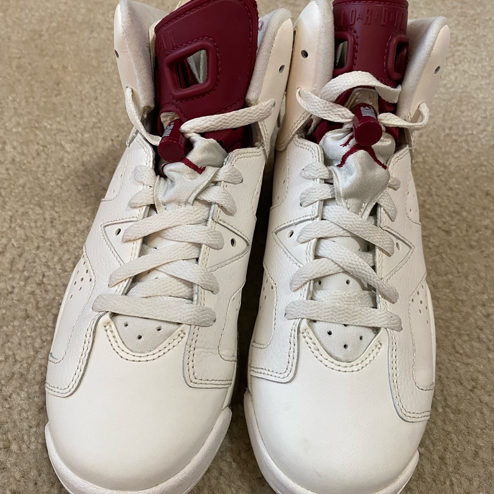 Nike Boys Air Jordan 6 836342-115 White Running Shoes Sneakers Size 7Y